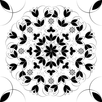 Pattern, Design, Flower, Round