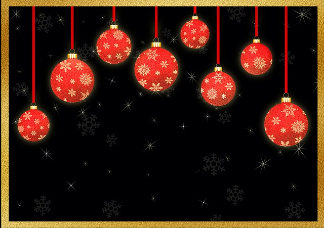 Weihnachtskugeln, Rahmen