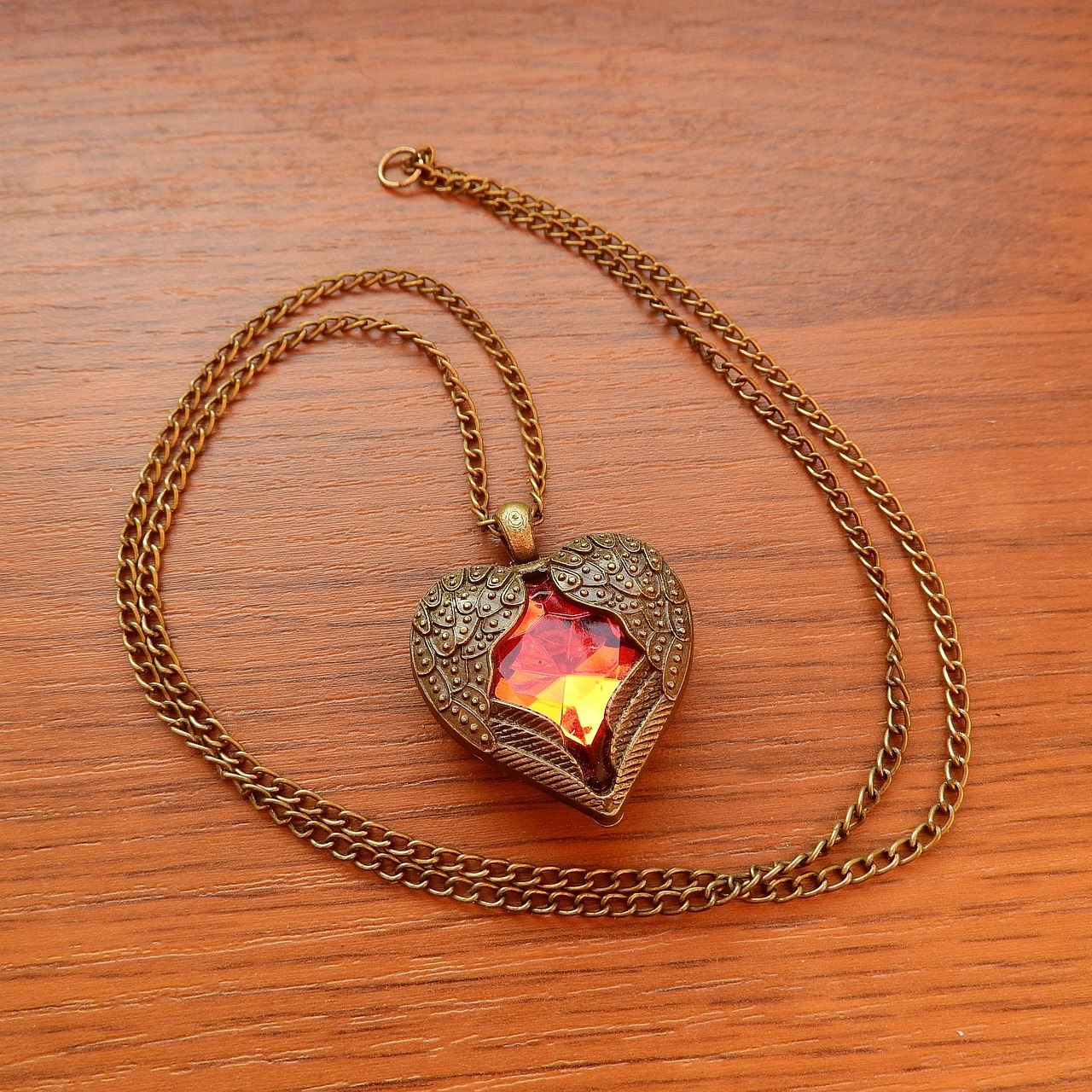 Necklace With Winged Heart Free photo on Pixabay