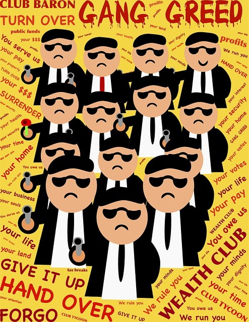 Free gang club greed illustration