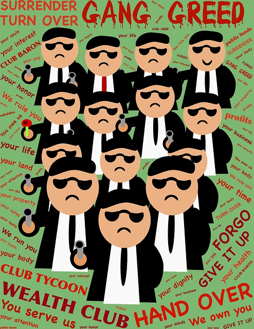 Free gang club greed illustration