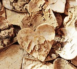 wood heart, texture, background