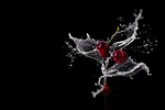 fruit juice, cherry juice, water flowers