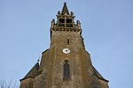 church acigné, bell tower, brittany