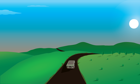 Wüste, Berge, Wagen, Schönheit, Wolke