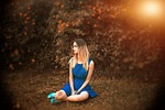 girl, nature, waiting