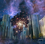 city, big city, skyscraper