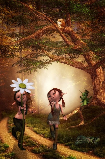 Free boy nature animal illustration