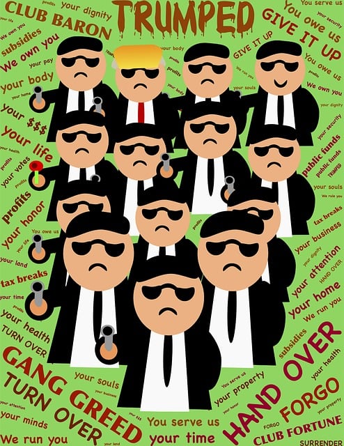 Free trump trumped gang illustration