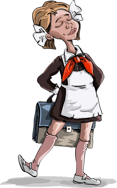 Mädchen, Portfolio, Schülerin