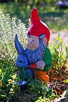 garden gnome, garden, mood