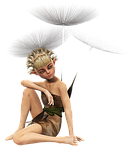 fee, girl, sitting