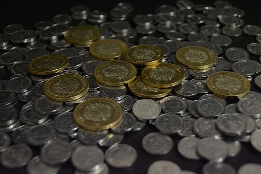 Monedas, Dinero, Cambio, Centavos, Peso