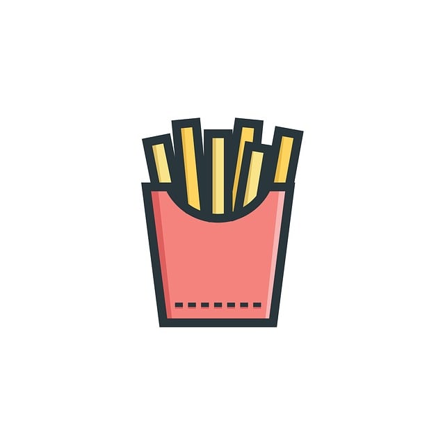 Free friench fries food glass illustration