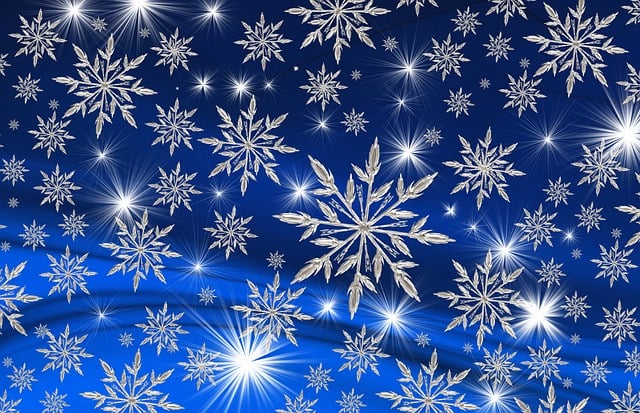 Free christmas stars ice crystal illustration