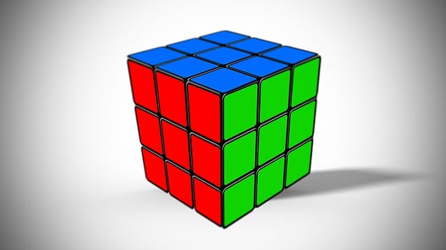 Free rubik cube 3d box illustration