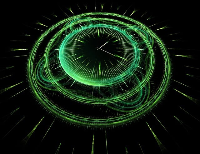 Free time clock fractal illustration