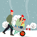 wintry, home, merry christmas