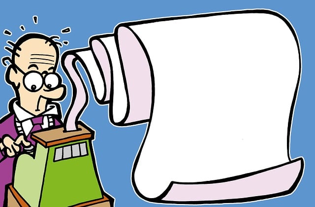 Free cash register cashier empty receipt illustration