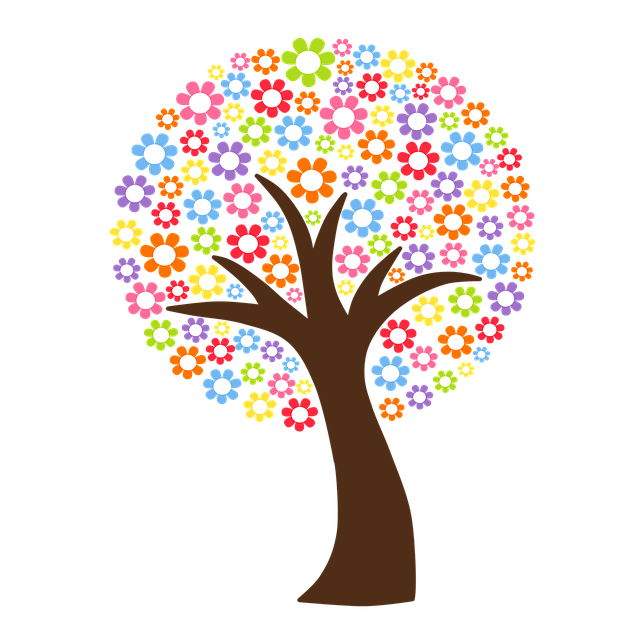 Free tree nature flowers illustration