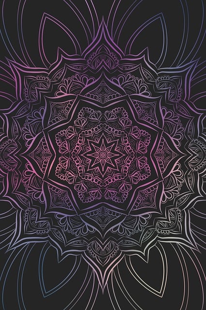 Download free HD stock image of Mandala Neon Free mandala neon symmetric illustration
