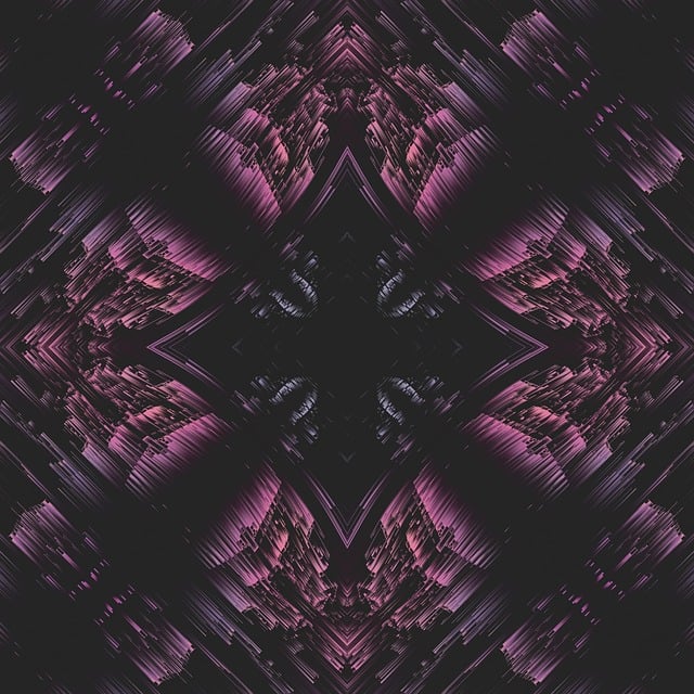 Free mandala neon symmetric illustration