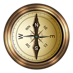 compass, north, south