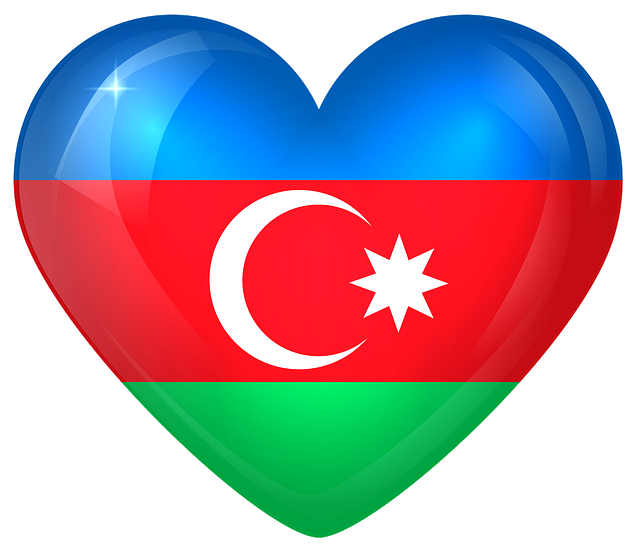Free azerbaijan large heart illustration