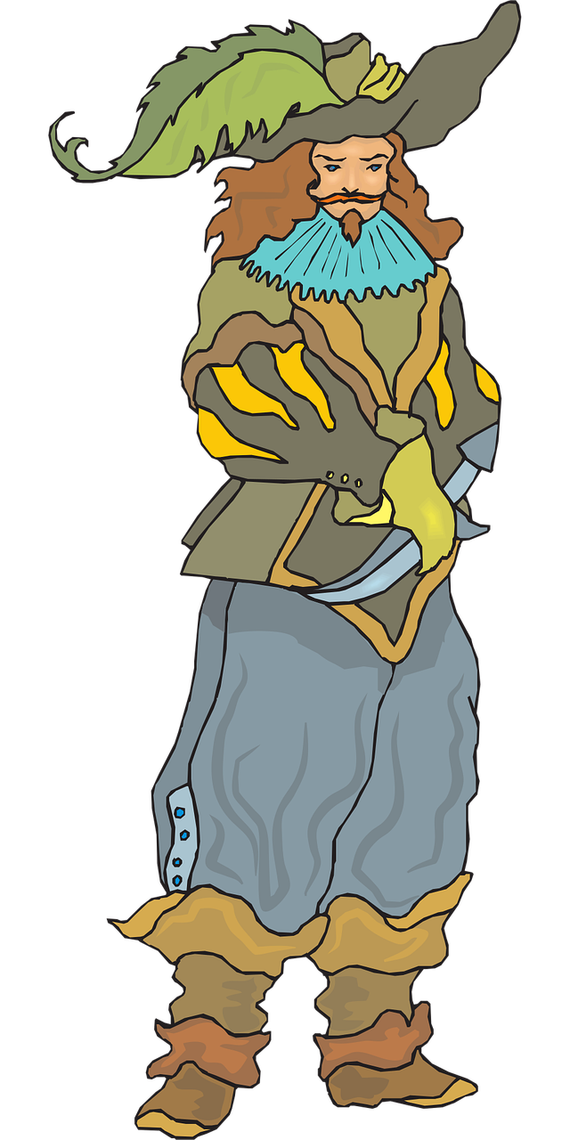 Mann, 17, Jahrhundert, Clip Art