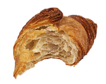 croissant, bitten, butter croissant