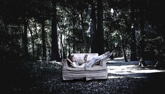 Surrealismo, Bosque, Descanso, Lectura