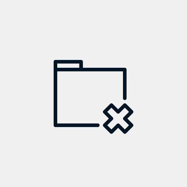 Free folder delete document vector