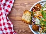 food, salad, macro
