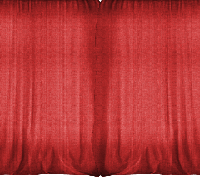 Free curtain folds window decoration illustration
