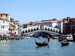 rialto bridge, canal grande, gondola