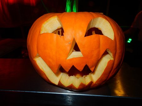 Halloween, Græskar, Orange, Ansigt