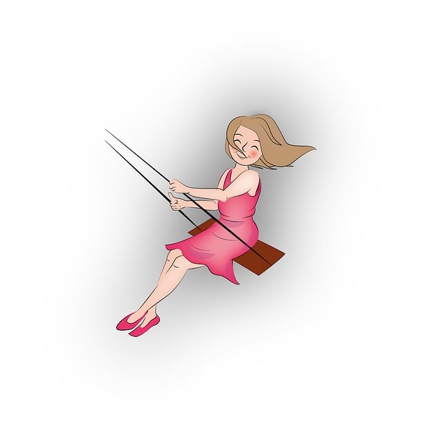 Free swing girl joy illustration