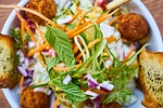 food, salad, macro