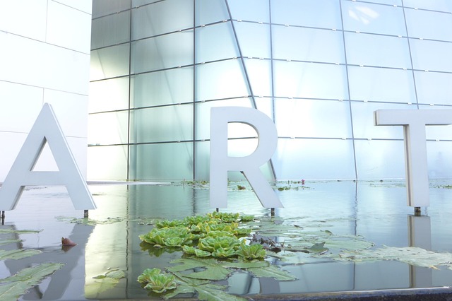 Kunst, Reflexion, Gebäude, Singapur