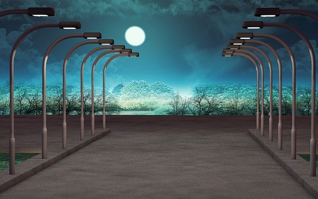 Free parking spot lamps asphalt illustration