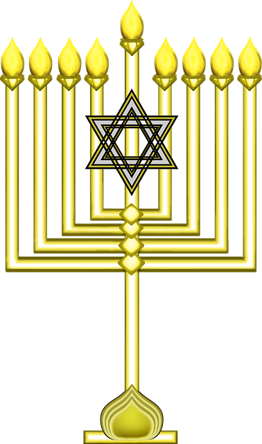 Free menorah hanakkah jewish illustration