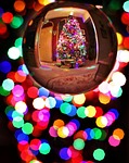 christmas, crystal ball, christmas tree