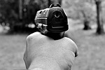 pistol, weapon, target