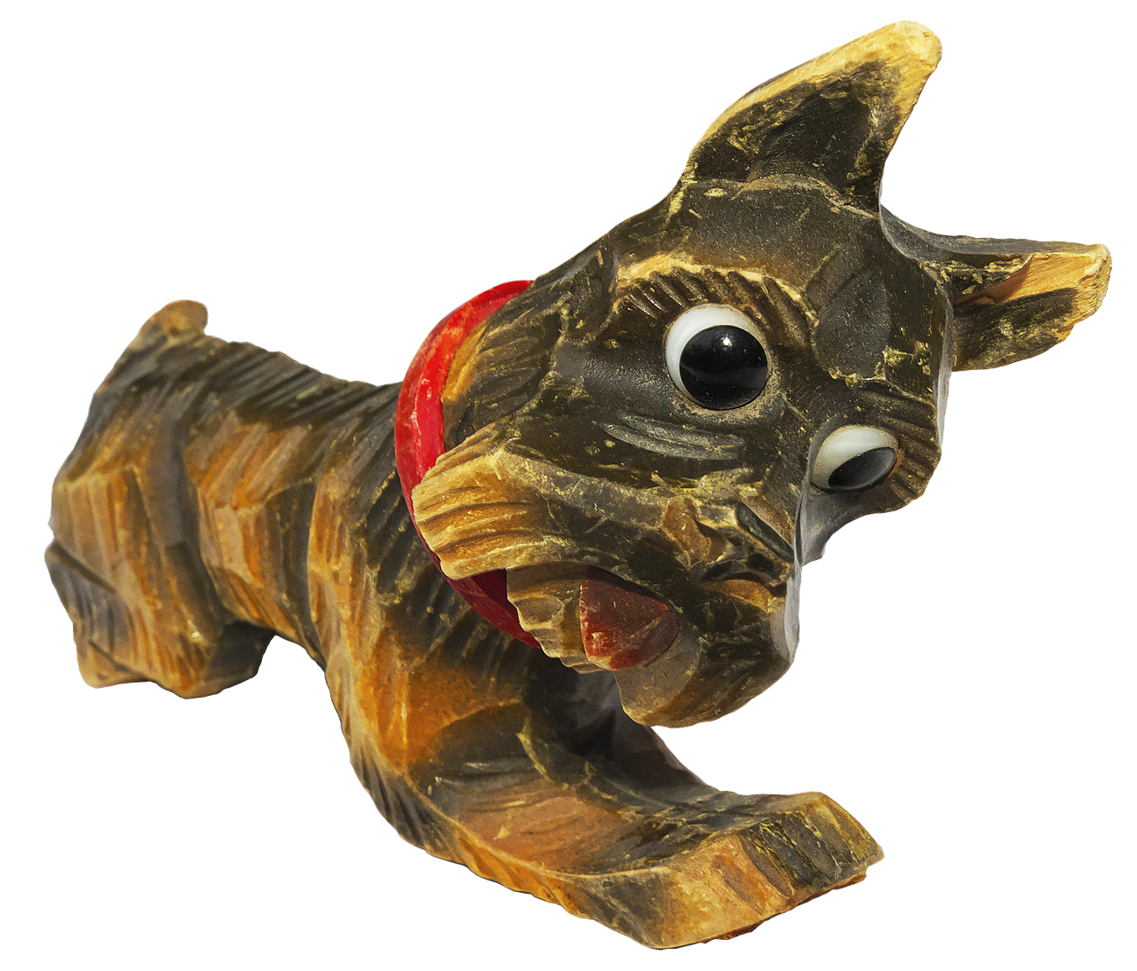 Figurine Chien En Bois De 6 Cm De Long - Décoration D'intérieur Occasion