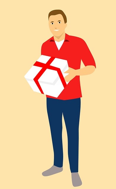 Free gift happy box illustration