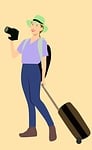 tourist, traveling, cartoon character