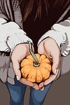 thanksgiving, hands, gourd