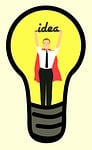 businessman, idea, lightbulb