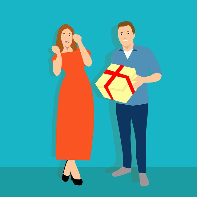 Free gift marriage anniversary cartoon character illustration