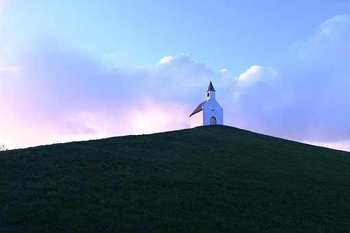Lys, Solopgang, Kirke, Kapel, Bakke